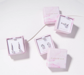 Diamonique Choice of Oval Cut 3-Piece  Sterling Silver Gift Set, Size 7